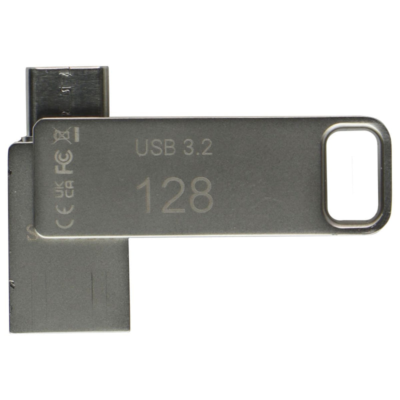PNY 128GB DUO LINK USB 3.2 Type-C Dual Flash Drive - Silver/P-FDI128DULINKTYC-GE