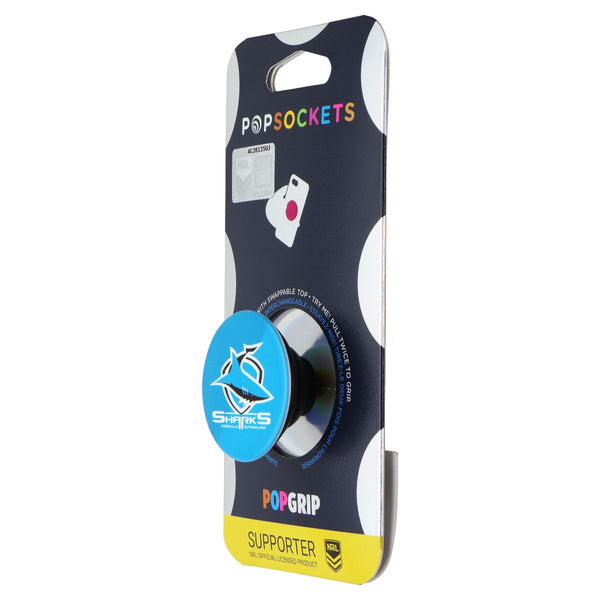 PopSockets PopGrip Expanding Stand Grip w/ Swap Top - NRL Cronulla Sharks