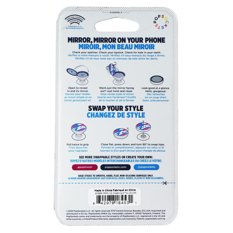 PopSockets PopGrip Mirror Stand and Grip with a Swappable Top - Dreaming of You