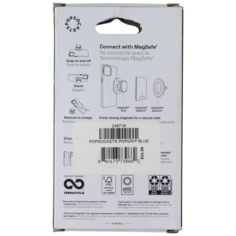 PopSockets Magnetic Grip and Stand for MagSafe - Blue Opalescent