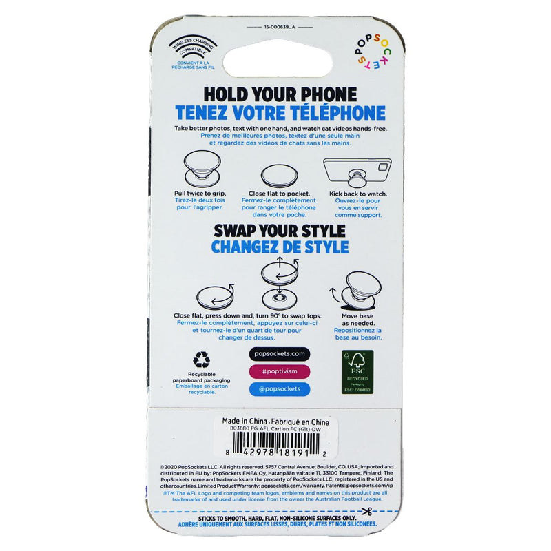 PopSockets PopGrip Expanding Stand Grip w/ Swappable Top - AFL Cartlon FC