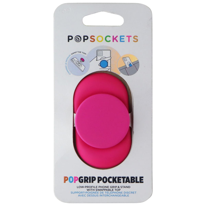 PopSockets PopGrip Pocketable Low-Profile Grip & Stand - Neon Pink