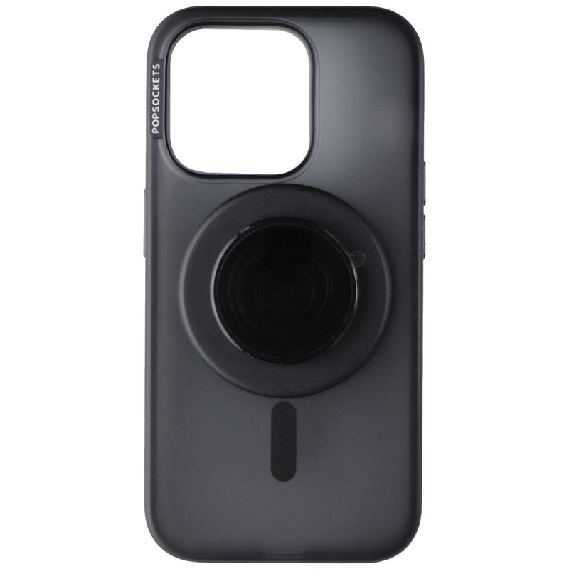 PopSockets PopCase for MagSafe for iPhone 15 Pro - Black Translucent