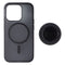 PopSockets PopCase for MagSafe for iPhone 15 Pro - Black Translucent