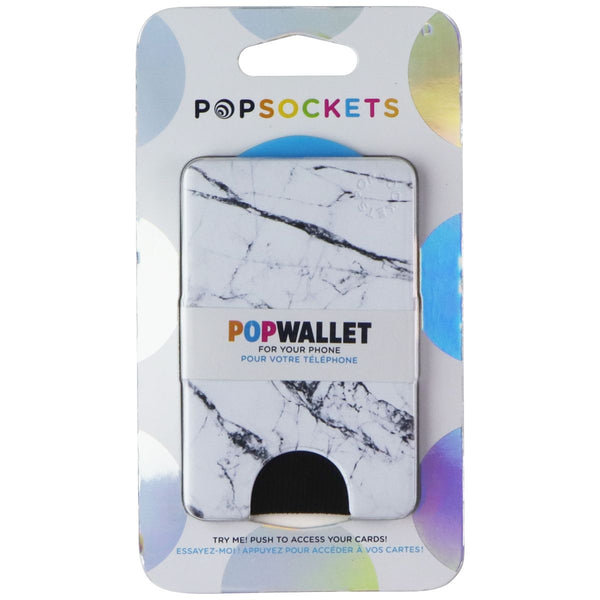 PopSockets PopWallet Series Phone Wallet for MagSafe - White Marble