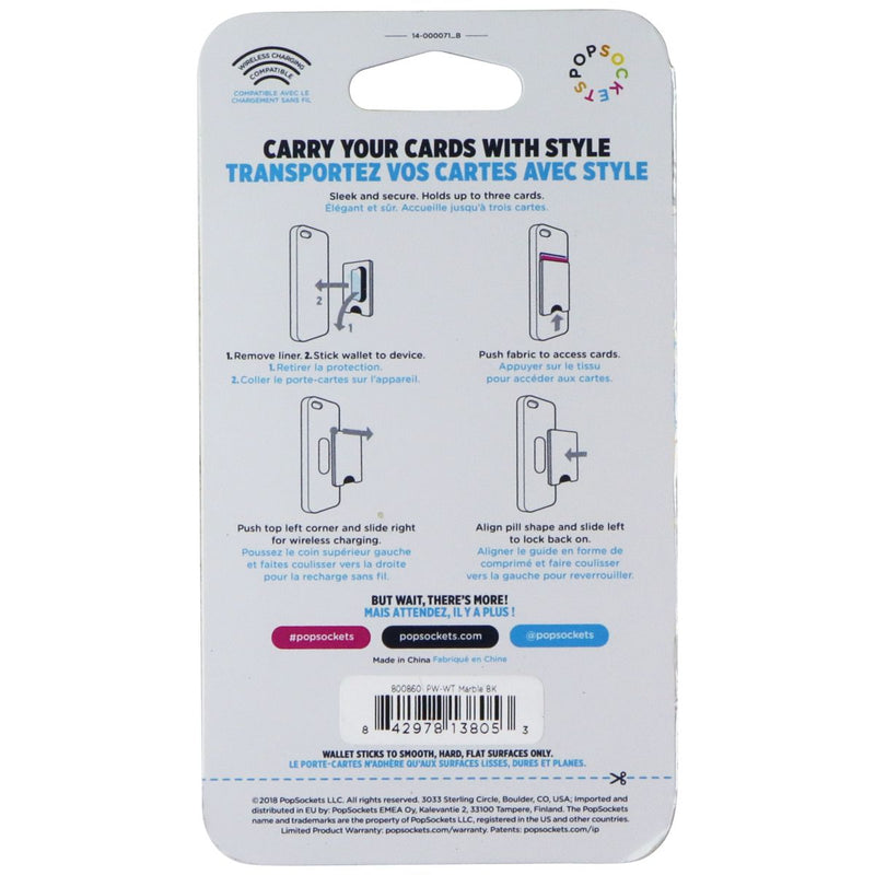 PopSockets PopWallet Series Phone Wallet for MagSafe - White Marble