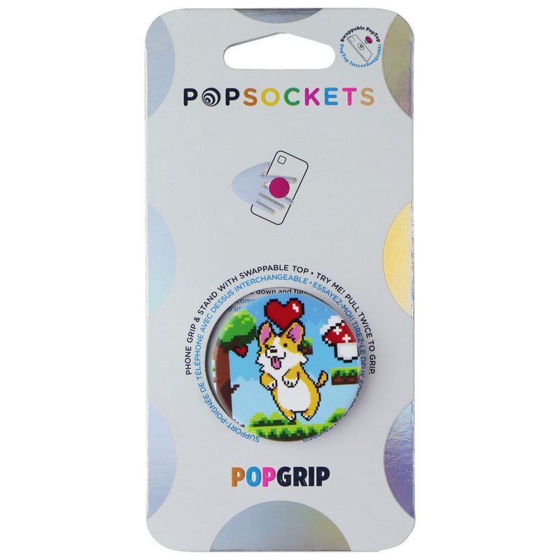 PopSockets PopGrip Holder & Stand with Swappable Top - CorgiBit