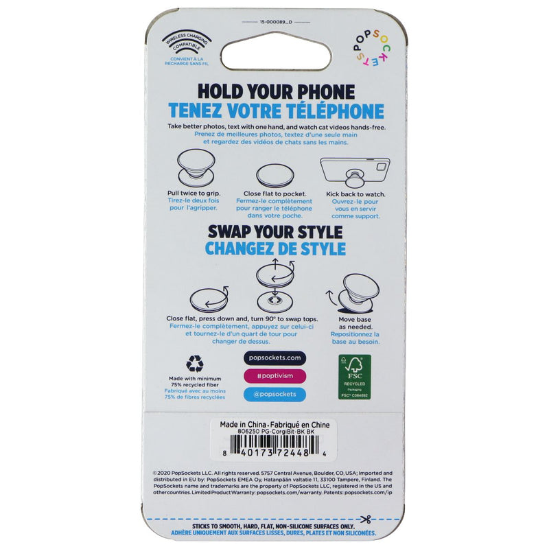 PopSockets PopGrip Holder & Stand with Swappable Top - CorgiBit