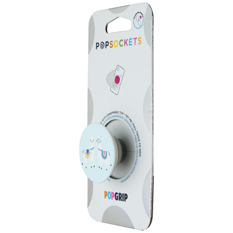 PopSockets PopGrip Holder & Stand with Swappable Top - Llamalliance in Blue