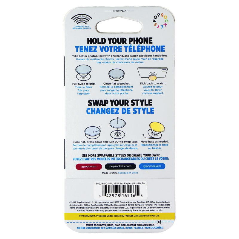 PopSockets PopGrip Expanding Stand Grip w/ Swappable Top - NRL M.W Sea Eagles