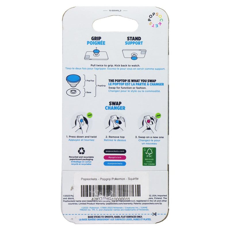 PopSockets PopGrip Expanding Stand Grip w/ Swappable Top - Pokemon Pixel