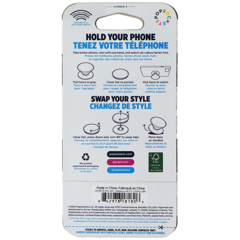 PopSockets PopGrip Expanding Stand Grip w/ Swappable Top - AFL Melbourne FC