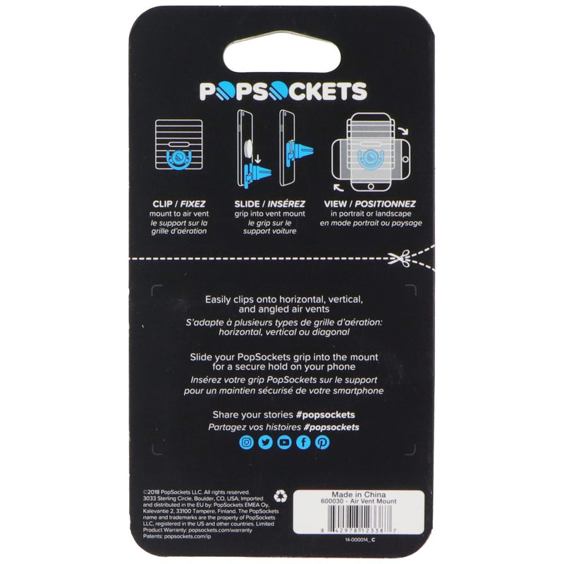 PopSockets Car Vent Mount for PopGrips (600030) - Black