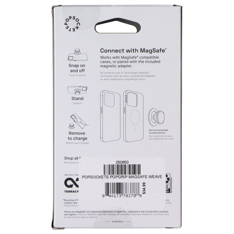PopSockets Magnetic Phone Grip & Stand with Adapter Ring for MagSafe - Weave