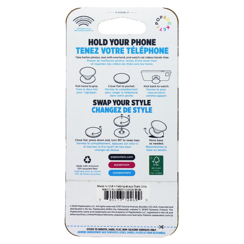 PopSockets PopGrip Expanding Stand Grip w/Swappable Top - Candy Clouds