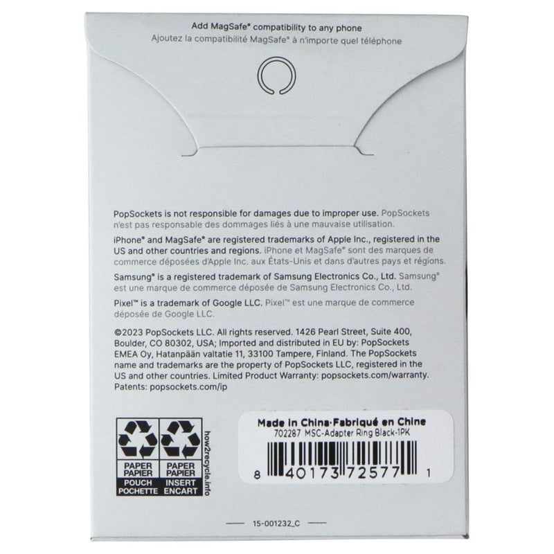 PopSockets Magnetic Phone Grip and Stand for MagSafe - Black Speckle