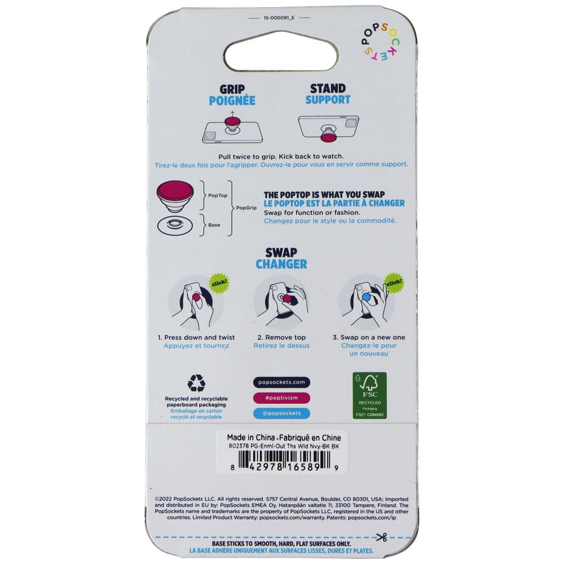 PopSockets PopGrip Swappable Grip & Stand - Out This World Navy/Enamel