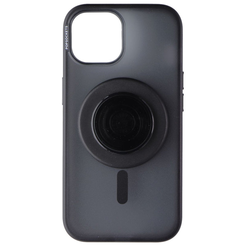 PopSockets PopCase for MagSafe for Apple iPhone 15 - Black Translucent