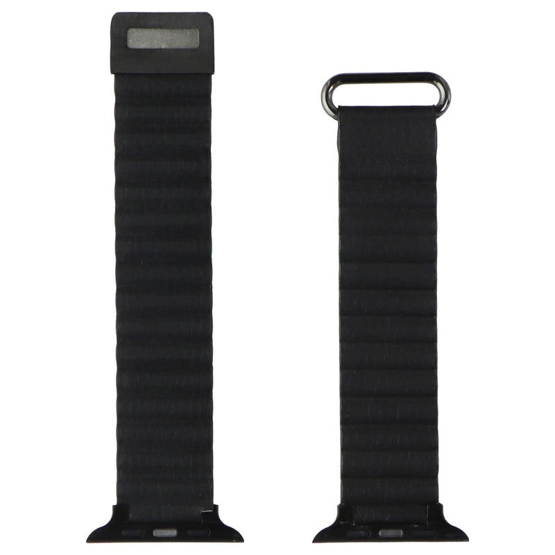 Posh Tech Apple Watch Replacement Dakota Leather Band for 42/44/45/49mm - Black