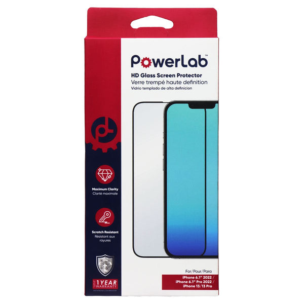 Powerlab - Tempered Glass iPhone 14/ 14 Pro/iPhone 13/13 Pro - Clear