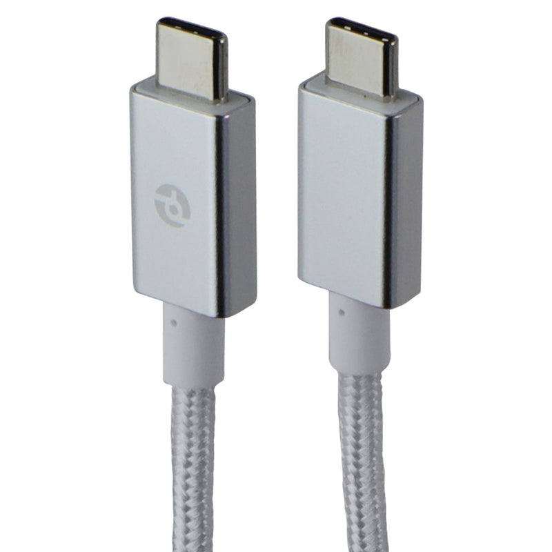 PowerLab 10FT USB-C to USB-C Braided Charge-Sync Cable - White