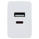 PowerLab USB-C to Lightning (8-Pin) Cable + USB-C/USB-A Wall Charger - White