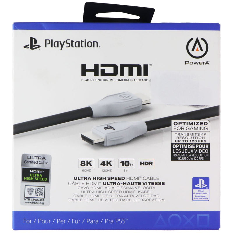 PowerA 10ft Ultra High Speed HDMI Cable for PlayStation 5 - Black / White
