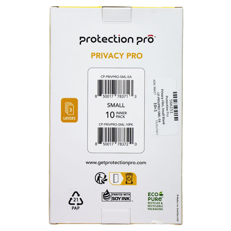 Protection Pro Privacy Pro Privacy Film - Small (10 Pack)