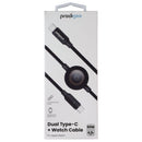 Prodigee 60W 4.9 Foot Dual Type-C + Watch Cable - Black