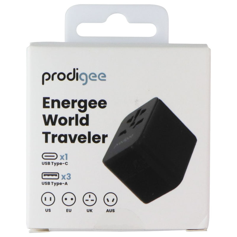 Prodigee Energee World Traveler USB-C/USB-A AC Travel Adapter - Black