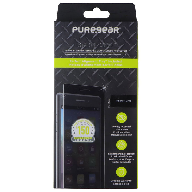 PureGear Privacy Steel 360 Series Screen Protector for iPhone 14 Pro