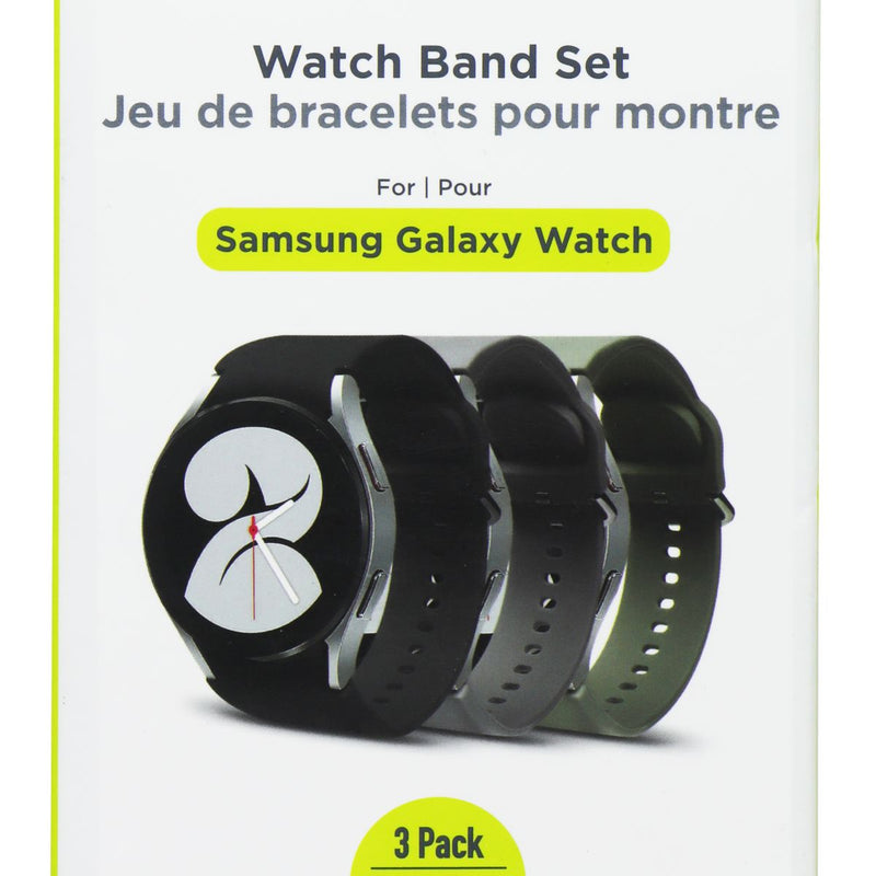 PureGear 3 Pack Silicone Watch Band Set for Samsung Galaxy Watch 6/5/4
