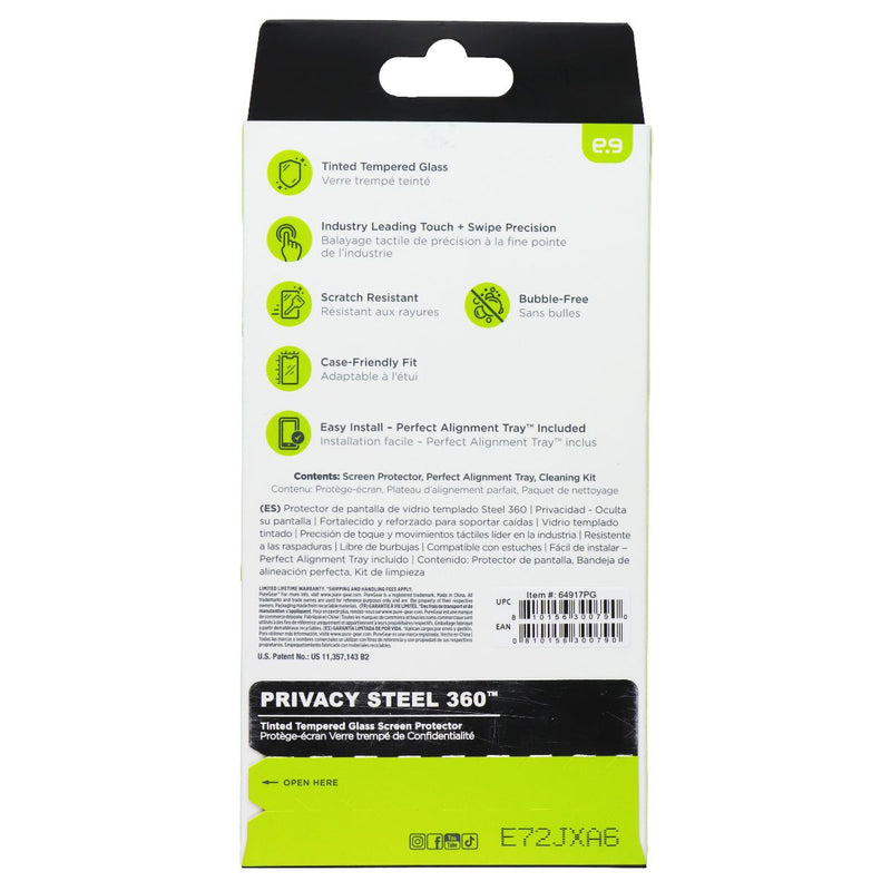 PureGear Privacy Steel 360 Tempered Screen Protector for Apple iPhone 16 Pro Max