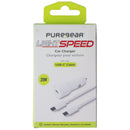 PureGear Light Speed 4 Foot 2.0 USB-C Cable and 20W Car Charger - White