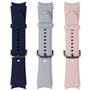 PureGear Silicone Watch Band Set for Galaxy Watch - Blue/Gray/Pink (3 Pack)