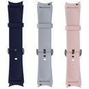 PureGear Silicone Watch Band Set for Galaxy Watch - Blue/Gray/Pink (3 Pack)
