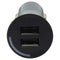 PureGear Universal 24W Dual Port USB-A Car Charger for Smart Devices - Black