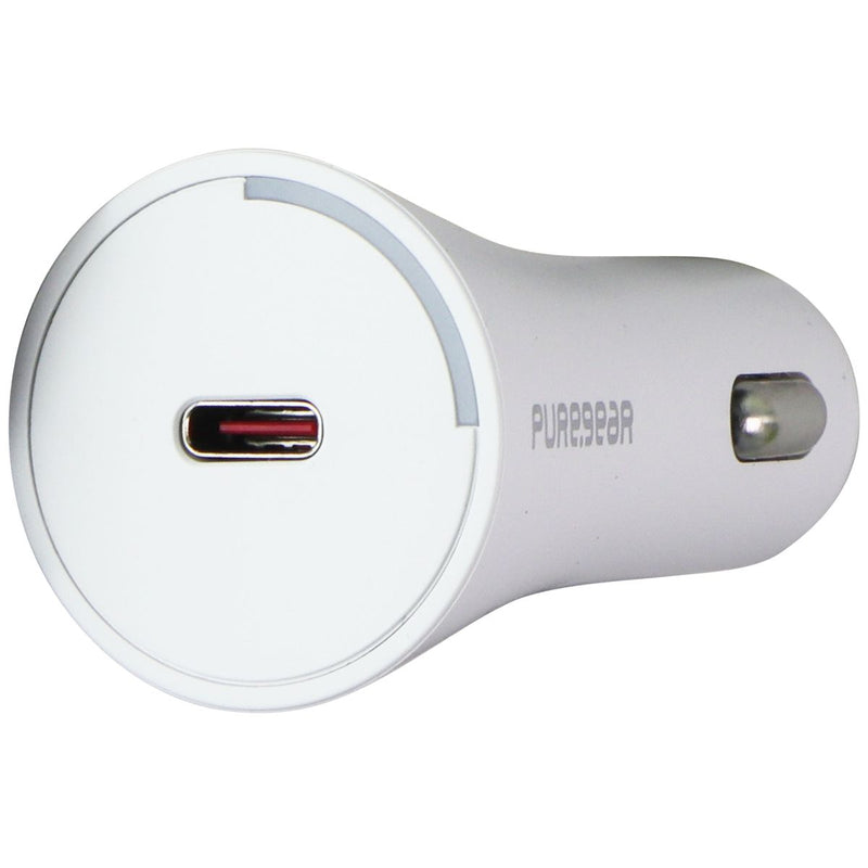 PureGear LightSpeed 20W Lightning 8-Pin to USB-C Car Charger - White