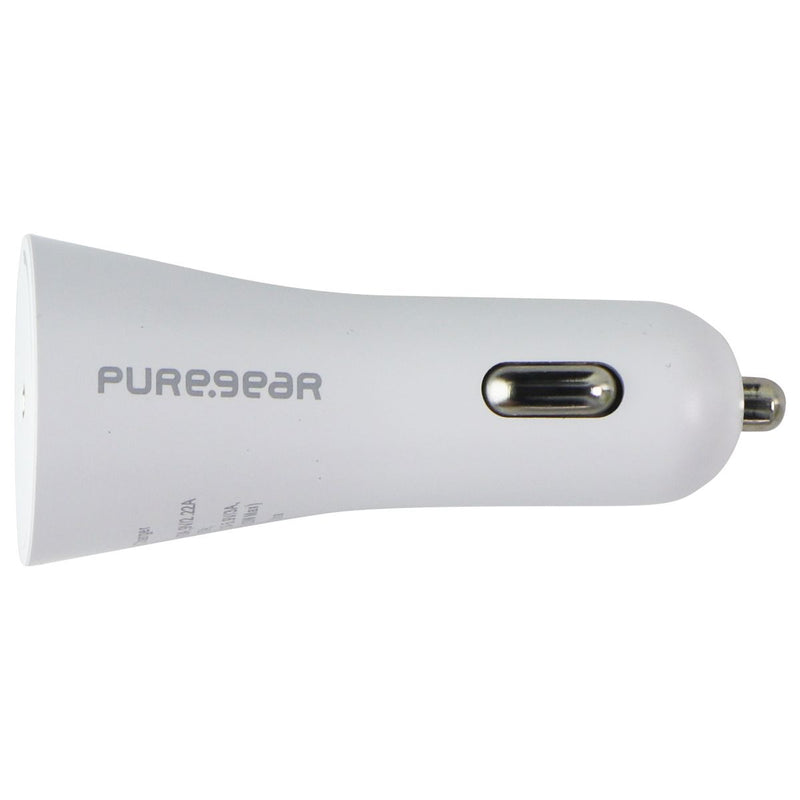 PureGear LightSpeed 20W Lightning 8-Pin to USB-C Car Charger - White
