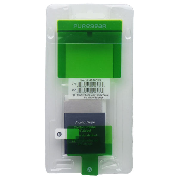 PureGear Tempered Glass Screen Protector for iPhone SE (3 & 2) - Clear (BULK)