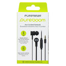 PureGear PureBoom 3.5mm Aux Corded Earbuds - Black (63615PG)