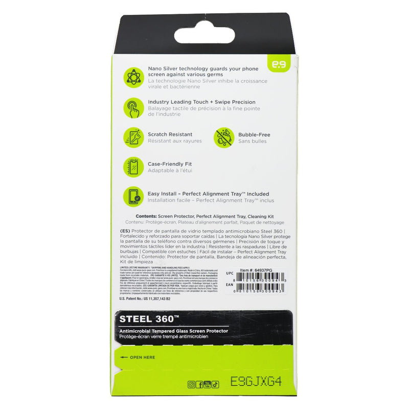 PureGear Steel 360 Tempered Glass Screen Protector for Google Pixel 9 Pro XL