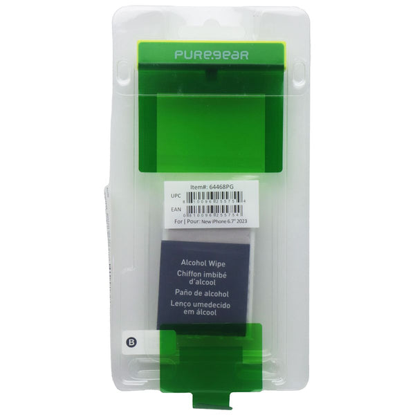 PureGear Tempered Glass Screen Protector for iPhone 15 Pro Max - Clear (BULK)