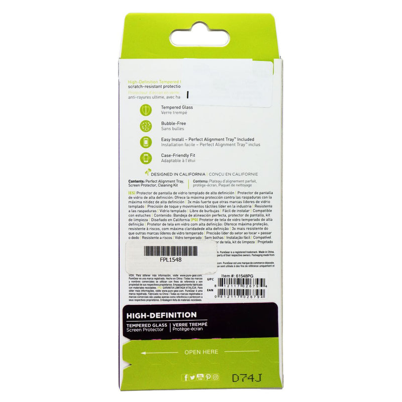 PureGear HD Tempered Glass Screen Protector for Apple iPhone 7 - Clear