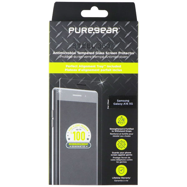 PureGear Steel 360 Tempered Glass Screen Protector for Samsung Galaxy A16 5G