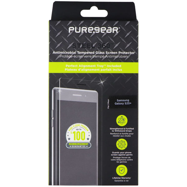 PureGear Steel 360 Tempered Glass Screen Protector for Samsung Galaxy S25 Plus