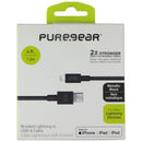 PureGear (4-Ft) Braided Lightning 8-Pin to USB Charge and Sync Cable - Black
