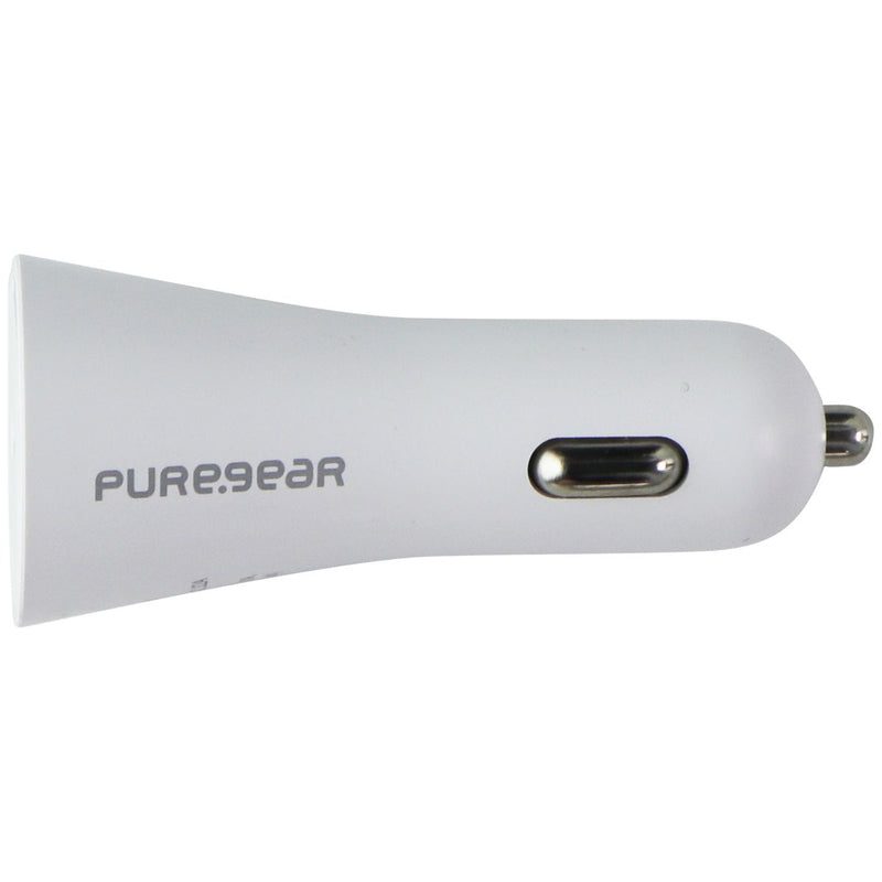 PureGear 20W USB-C Wall & Car Charger w/ USB-C to Lightning 8-Pin Cable - White