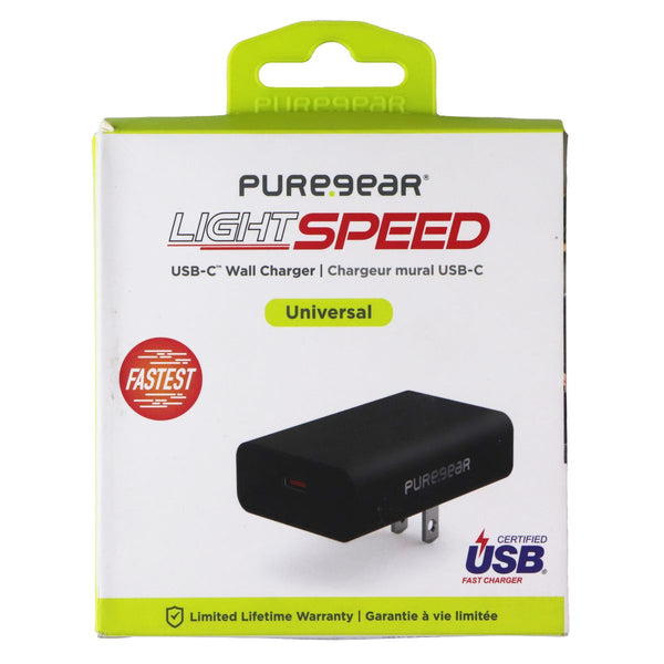 PureGear LightSpeed 45W USB-C  Wall Charger - Black
