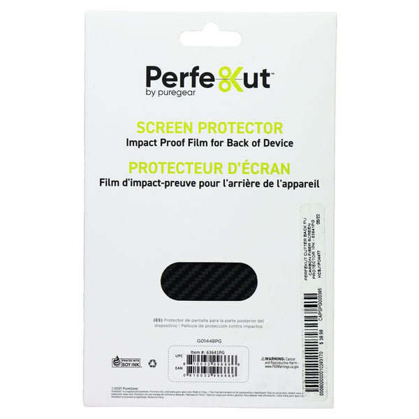 PureGear Perfekut Screen Protector Film for Back of Device - Black Carbon Fiber